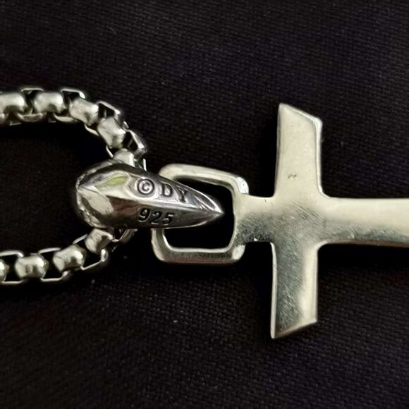 David Yurman Anchor Amulet In Sterling Silver With Blue Diamonds - Picture 3 of 6